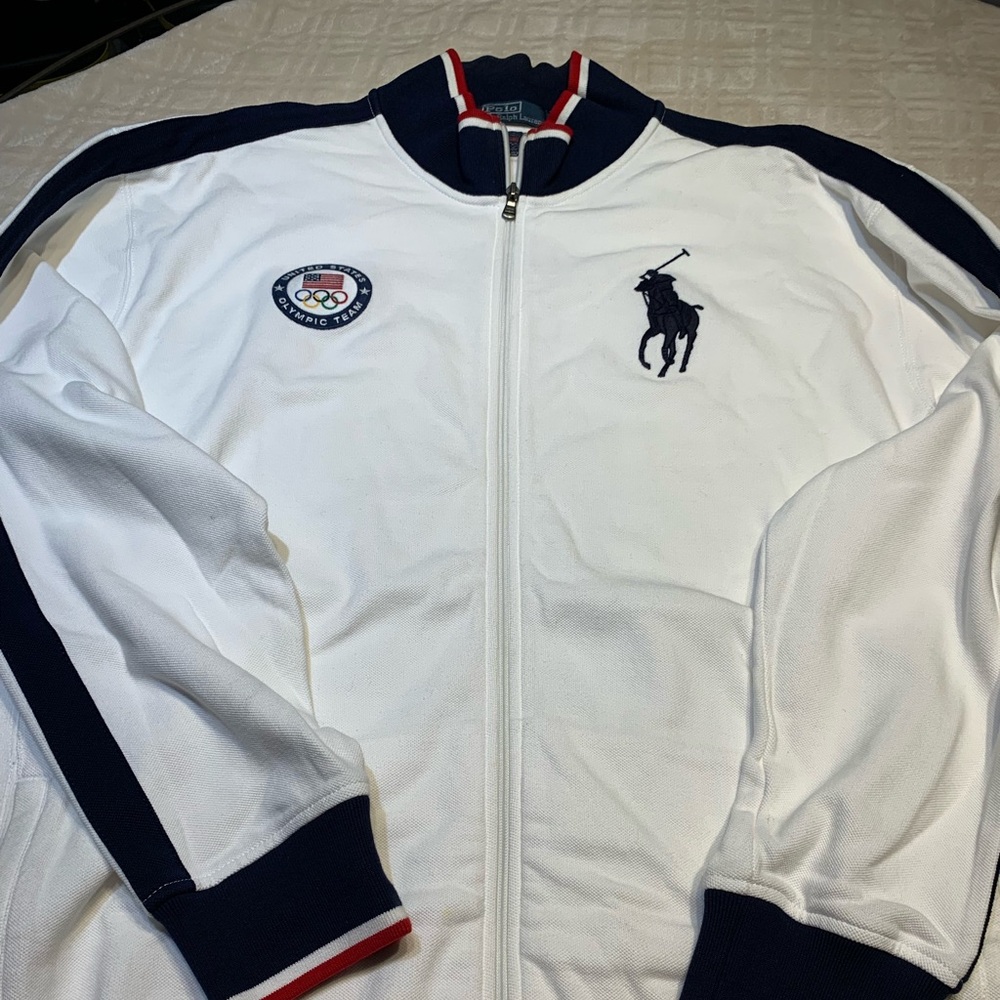 Ralph Lauren  Red and White and Navy “Team U.S.A”! Heavy Zip Up Jacket